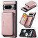 JEEHOOD Magnetic Zipper Wallet Phone Leather Case for Google Pixel 8 Pro - Pink