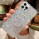 Starry Sequin Round Stand Epoxy TPU Phone Casefor iPhone 13 Pro Max - Silver