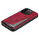 Imitation Crocodile Leather Back Phone Case with Holderfor iPhone 13 Pro Max - Rose Red