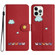 Cartoon Cats Leather Phone Casefor iPhone 13 Pro Max - Red