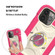 Shockproof Silicone + PC Protective Case with Dual-Ring Holder for iPhone 13 Pro Max - Rose Red
