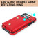 Zipper Card Bag Phone Case with Dual Lanyardfor iPhone 13 Pro Max - Red