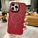 Imitation Metal Frosted Skin Feel Acrylic MagSafe Phone Casefor iPhone 13 Pro Max - Red