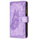 Flying Butterfly Embossing Pattern Zipper Horizontal Flip Leather Case with Holder & Card Slots & Wallet for iPhone 13 Pro Max - Purple