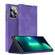 Magnetic Napa Texture Leather Phone Case with Holderfor iPhone 13 Pro Max - Purple