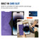 Magnetic Napa Texture Leather Phone Case with Holderfor iPhone 13 Pro Max - Purple