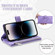 Multi-Card Totem Zipper Leather Phone Casefor iPhone 13 Pro Max - Purple
