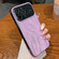 Wood Grain Large Window Electroplated + Acrylic Phone Casefor iPhone 13 Pro Max - Purple