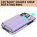 Zipper Card Bag Phone Case with Dual Lanyardfor iPhone 13 Pro Max - Purple