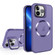 Skin Feel CD Texture MagSafe Lens Holder Phone Casefor iPhone 13 Pro Max - Dark Purple