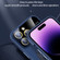 Large Glass Window Magnetic Magsafe Phone Case with Lens Filmfor iPhone 13 Pro Max - Dark Purple