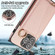 Crossbody Ring Wallet Leather Back Cover Phone Casefor iPhone 13 Pro Max - Pink