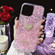 Starry Sequin Diamond Heart Epoxy TPU Phone Casefor iPhone 13 Pro Max - Pink