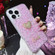 Starry Sequin Diamond Heart Epoxy TPU Phone Casefor iPhone 13 Pro Max - Pink