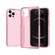 Shockproof Terminator Style Transparent Protective Case for iPhone 13 Pro Max - Pink