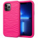 Wave Pattern 3 in 1 Silicone + PC Shockproof Protective Case for iPhone 13 Pro Max - Hot Pink