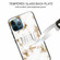 Marble Tempered Glass Back Cover TPU Border Case for iPhone 13 Pro Max - HCBL-25