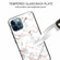 Marble Tempered Glass Back Cover TPU Border Case for iPhone 13 Pro Max - HCBL-9
