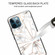 Marble Tempered Glass Back Cover TPU Border Case for iPhone 13 Pro Max - HCBL-13