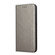 Carbon Fiber Texture Flip Holder Leather Phone Case for iPhone 13 Pro Max - Grey