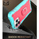 PC + Rubber 3-layers Shockproof Protective Case with Rotating Holder for iPhone 13 Pro Max - Mint Green + Rose Red