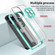 3 in 1 Clear TPU Color PC Frame Phone Case for iPhone 13 Pro Max - Light Green