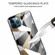 Abstract Marble Pattern Glass Protective Case for iPhone 13 Pro Max - Rhombus Golden