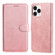 Classic Calf Texture PU + TPU Horizontal Flip Leather Case with Holder & Card Slots & Wallet for iPhone 13 Pro Max - Rose Gold