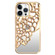 Mirror Style Hollow Heat Dissipation Electroplated TPU Phone Casefor iPhone 13 Pro Max - Gold