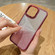 Gradient Glitter Electroplating Acrylic Phone Casefor iPhone 13 Pro Max - Pink