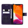 Pressed Printing Sunflower Pattern Horizontal Flip PU Leather Case Holder & Card Slots & Wallet & Lanyard for iPhone 13 Pro Max - Purple