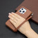 Retro Lambskin Texture Pure Color Horizontal Flip PU Leather Case, with Holder & Card Slots & Wallet & Lanyardfor iPhone 13 Pro Max - Brown