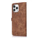 Zipper Card Slot Buckle Wallet Leather Phone Casefor iPhone 13 Pro Max - Brown