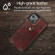 Shockproof PU Leather + TPU Protective Case with Card Slot & Lanyard for iPhone 13 Pro Max - Brown