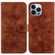 Lily Embossed Leather Phone Casefor iPhone 13 Pro Max - Brown