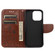 Butterfly Flower Pattern Horizontal Flip Leather Case with Holder & Card Slots & Wallet for iPhone 13 Pro Max - Brown