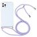 Four-corner Shockproof Transparent TPU Protective Case with Lanyard for iPhone 13 Pro Max - Purple Blue