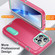 3 in 1 Rugged Holder Phone Case for iPhone 13 Pro Max - Pink + Blue