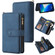 Skin Feel PU + TPU Horizontal Flip Leather Case with Holder & 15 Cards Slot & Wallet & Zipper Pocket & Lanyard for iPhone 13 Pro Max - Blue