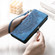 Multi-Card Totem Zipper Leather Phone Casefor iPhone 13 Pro Max - Blue