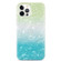 Gradient Color Shell Texture IMD TPU Shockproof Case for iPhone 13 Pro Max - Gradient Green Blue