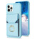 BF29 Organ Card Bag Ring Holder Phone Casefor iPhone 13 Pro Max - Blue