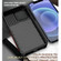 Sliding Camshield Card Slot Ring Kickstand Phone Case for iPhone 13 Pro Max - Blue
