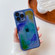 Oil Painting Electroplating TPU Phone Casefor iPhone 13 Pro Max - Blue