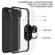 Ultra Shockproof Transparent TPU + Acrylic Protective Case with Ring Holder for iPhone 13 Pro Max - Silver Black