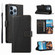 PU Genuine Leather Texture Embossed Line Phone Casefor iPhone 13 Pro Max - Black