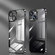 Crystal Plated High Transparency Phone Case for iPhone 13 Pro Max - Black