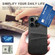 Suteni Calf Texture Back Cover Phone Case with Card Slots for iPhone 13 Pro Max - Black