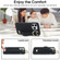Non-slip Full Coverage Ring PU Phone Case with Wristbandfor iPhone 13 Pro Max - Black