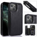 Double Buckle Shockproof PU Protective Case with Card Slots & Holder for iPhone 13 Pro Max - Black